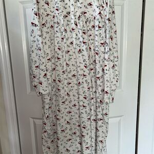 Aria Collection Women's Plus 4X White Graphic Print Kaftan Gown